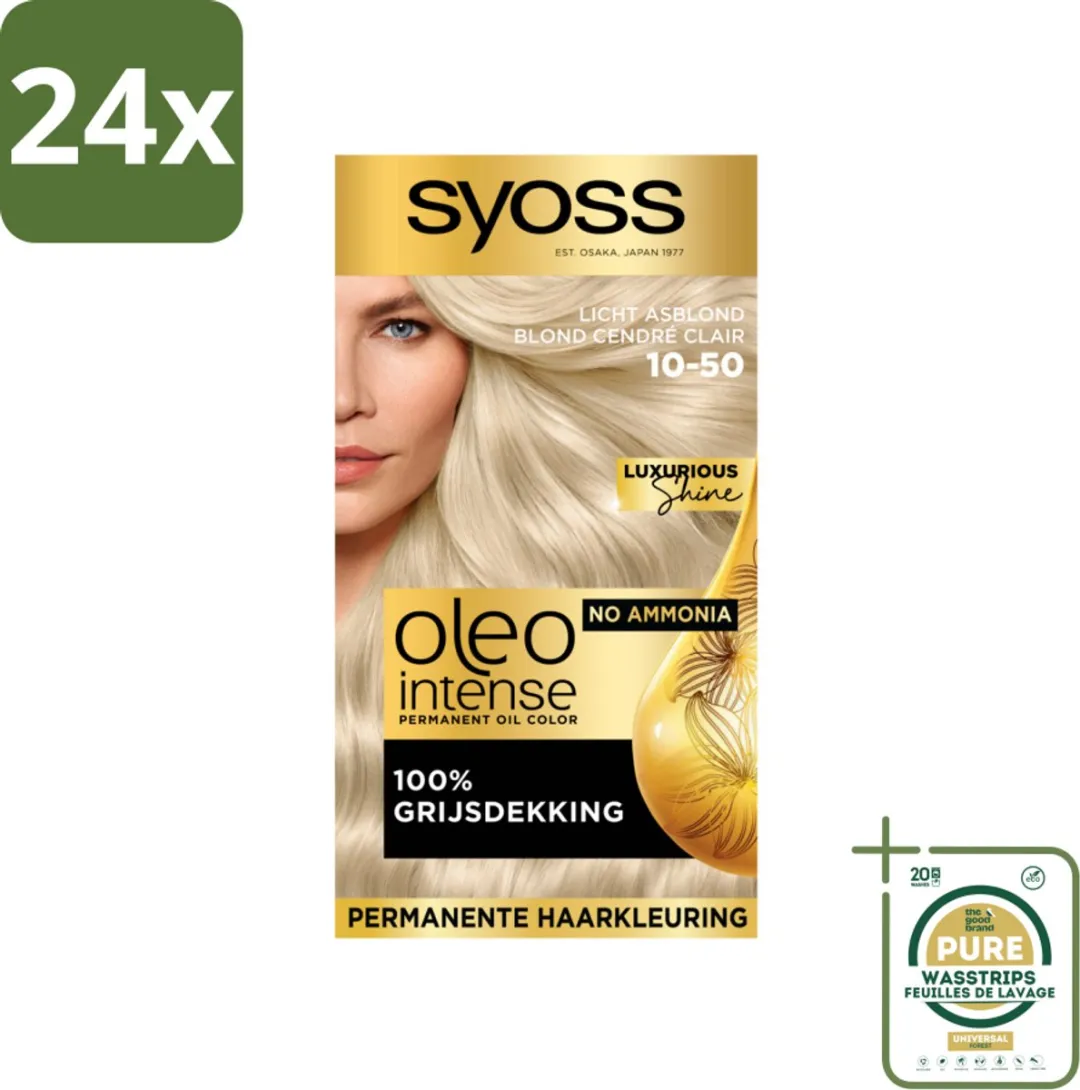 SYOSS Oleo Intense Haarverf Licht Asblond 115ml - 24 Stuks