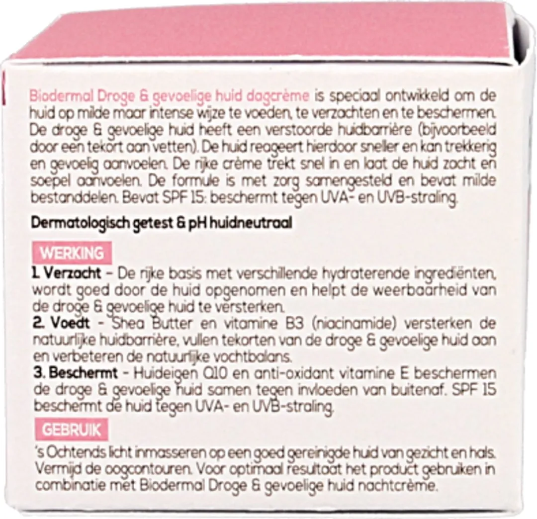 Biodermal Dagcrème Droge & Gevoelige Huid 50ml