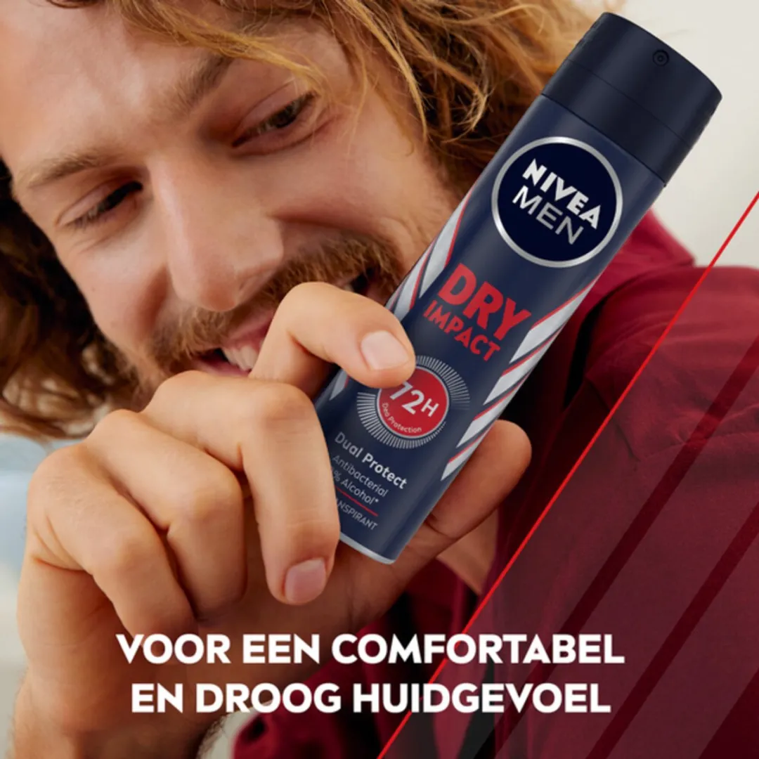 NIVEA MEN Dry Impact Deodorant Spray 150ml - 6 Stuks