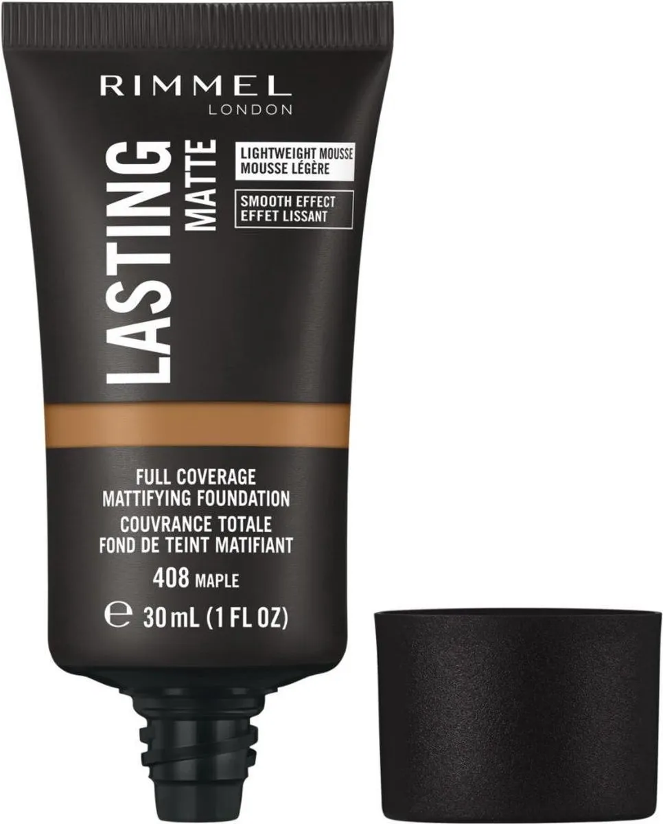 Rimmel London Lasting Matte Foundation 408 Cocoa - 30ml
