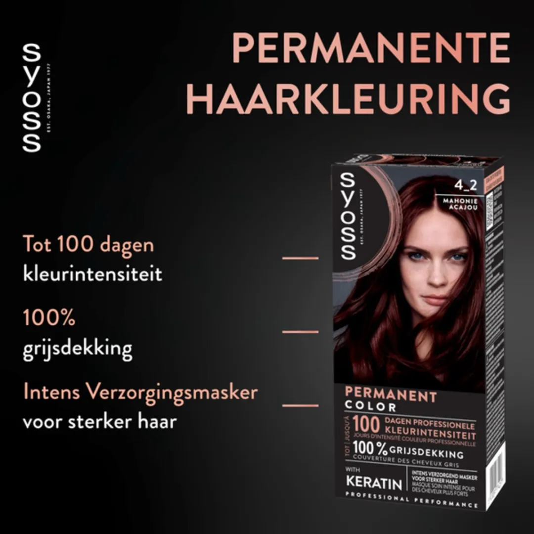 SYOSS Coloration 4-2 Mahonie Haarverf - 115ml