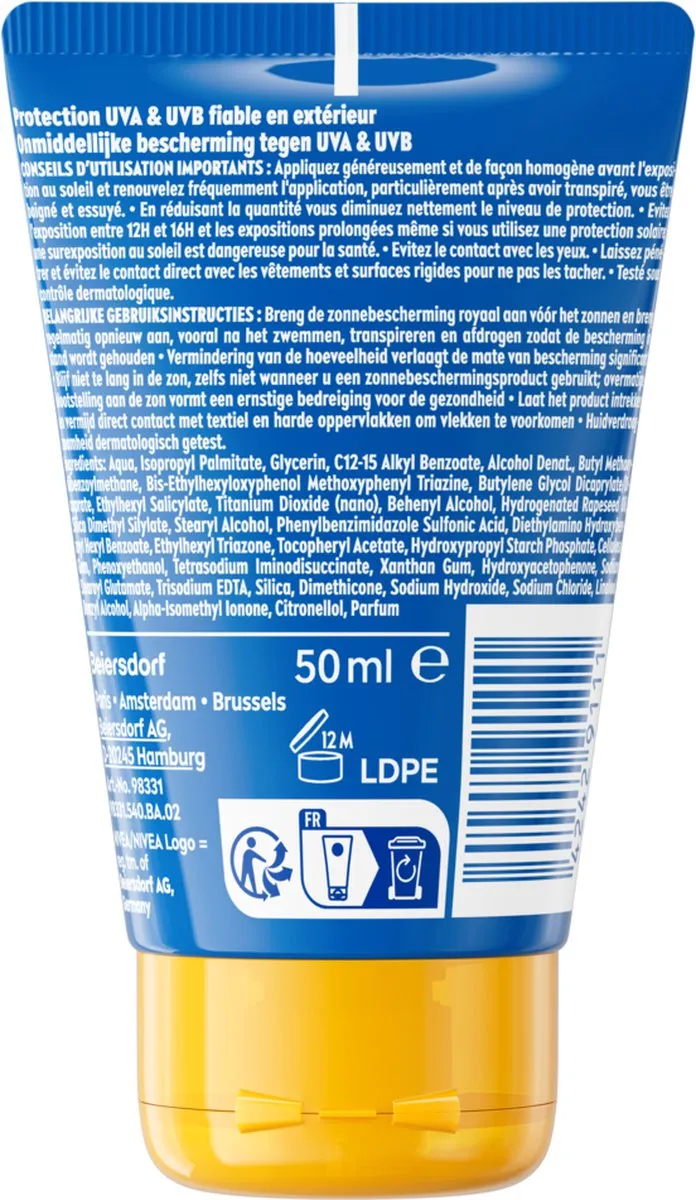 NIVEA SUN Protect & Hydrate Pocket Zonnemelk SPF 30 - 50ml