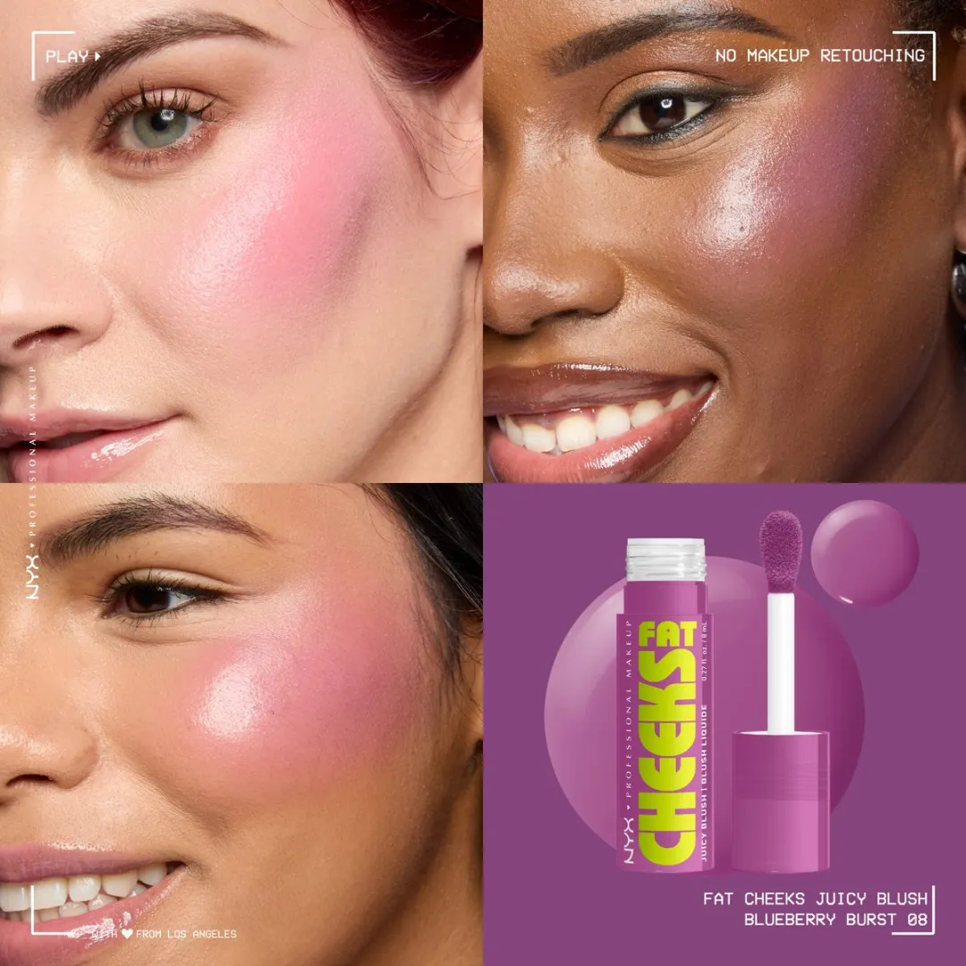 NYX Professional Makeup Fat Cheeks Blush Blueberry Burst - 8ml
