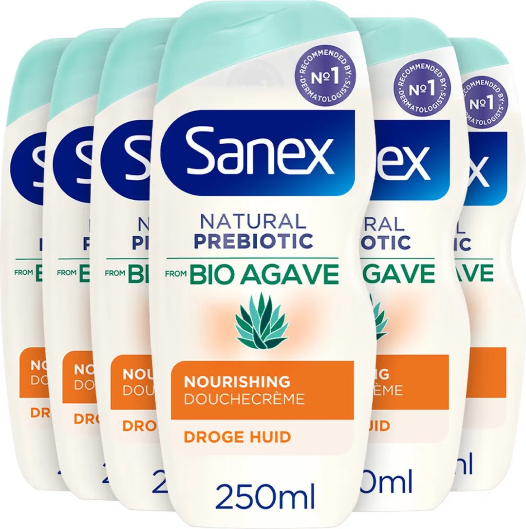 Sanex Agave Douchecrème 250ml - 6 Stuks