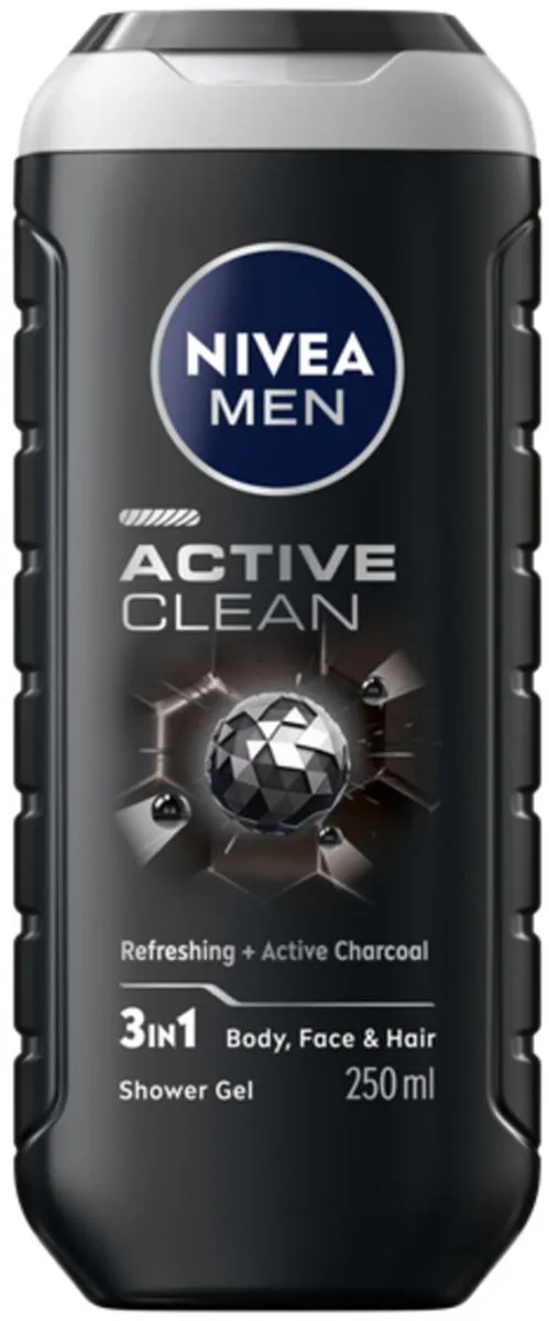 NIVEA MEN Active Clean Douchegel 250ml - 24 Stuks
