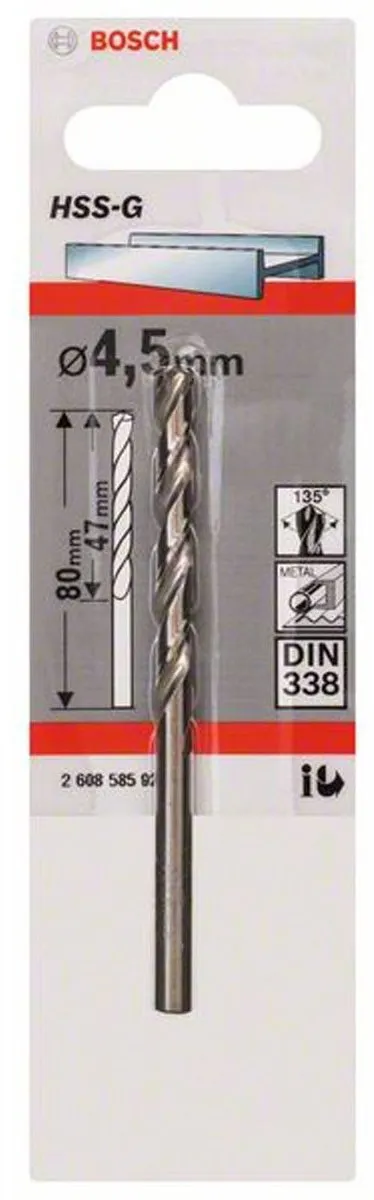 Bosch Metaalboren HSS-G 4,5mm