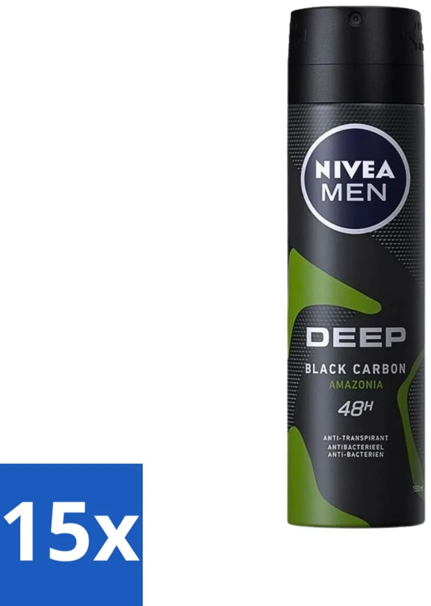 NIVEA Men Deodorant Spray Deep Black Carbon Amazonia 150ml