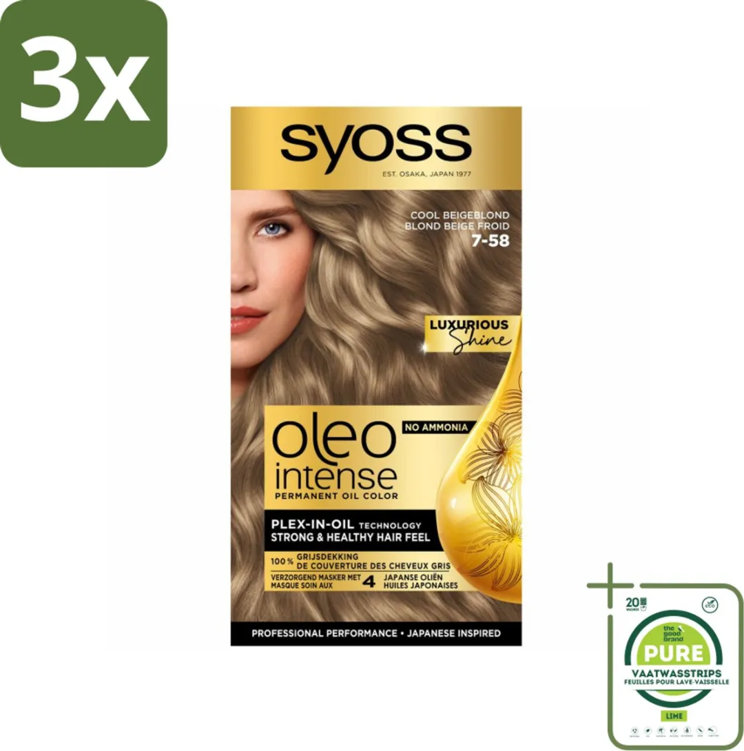 SYOSS Oleo Intense 7-58 Cool Beige Blond Haarverf 345ml
