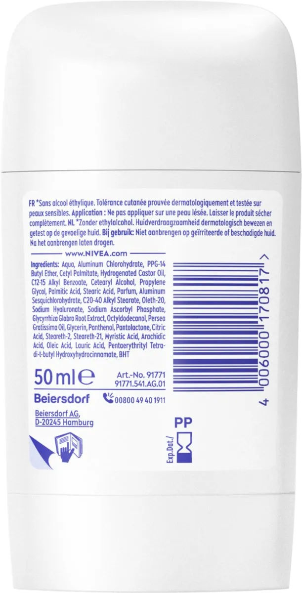 NIVEA Derma Control Defend Deodorant Stick 50ml - 250ml (5x50ml) - Hyaluronzuur - afbeelding 6 van 6