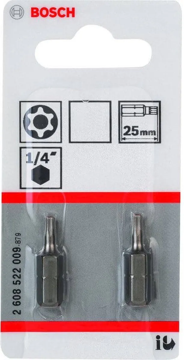 Bosch T15H Security-Torx-bit - 2 Stuks