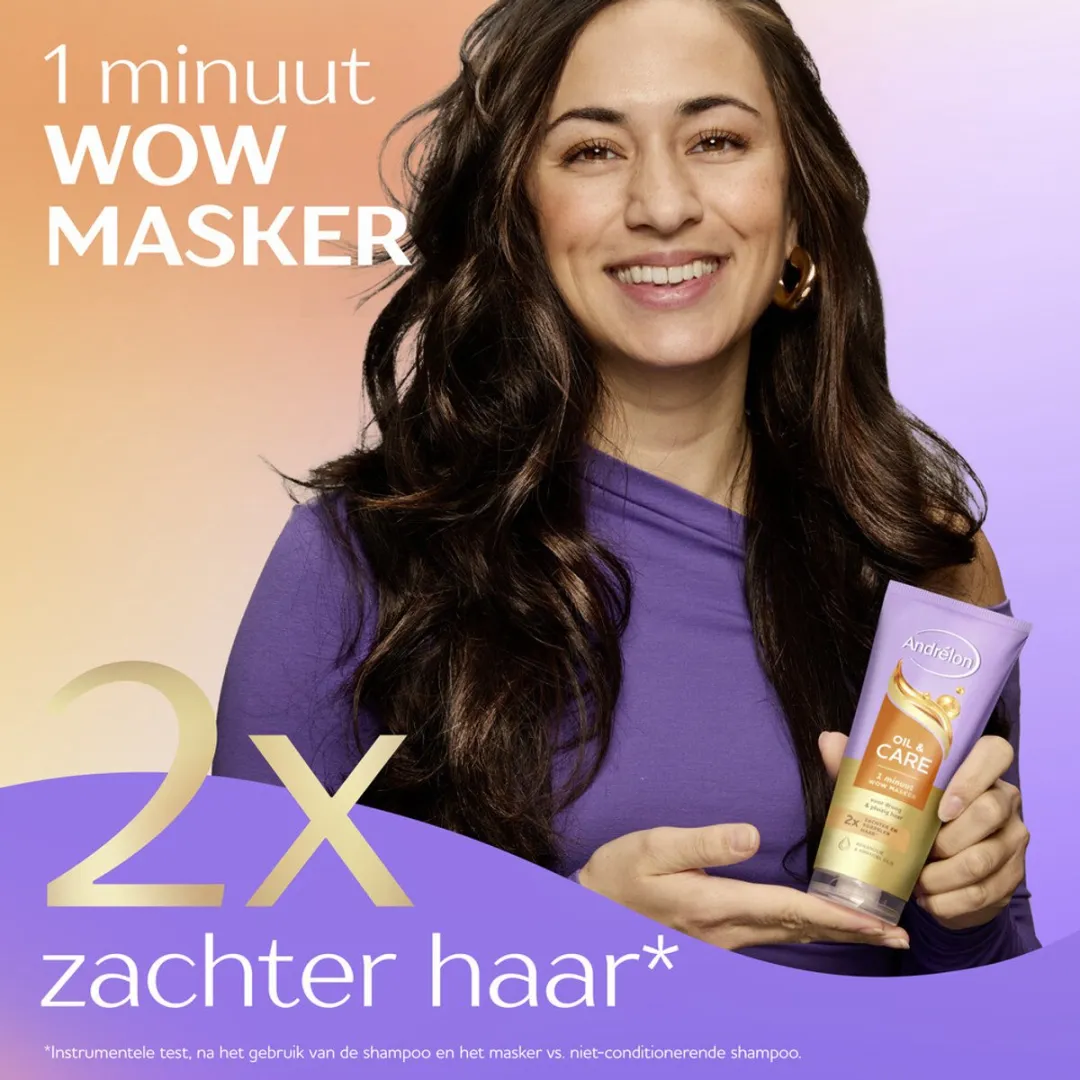 Andrélon Oil & Care 1 Minuut WOW Haarmasker - 20 Stuks