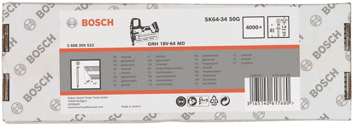 Bosch SPIJKER GSK 64-34 50 G