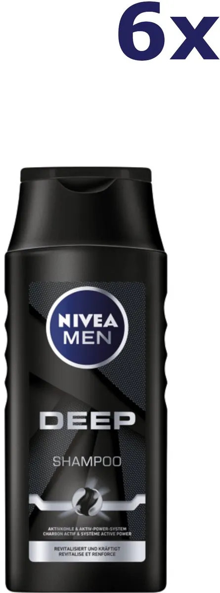 NIVEA Men Deep Shampoo 250ml - 6 Stuks