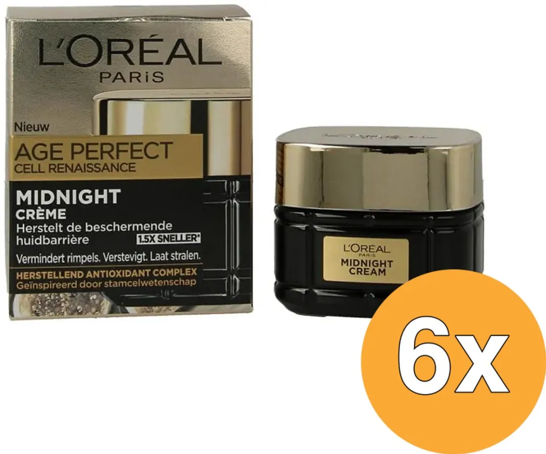 L'Oréal Paris Age Perfect Nachtcrème - 6x50ml