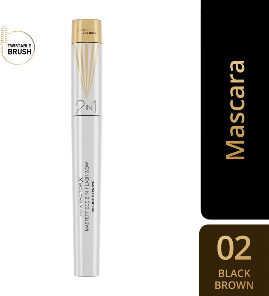 Max Factor Masterpiece 2-in-1 Lash Wow Mascara 7ml - Black