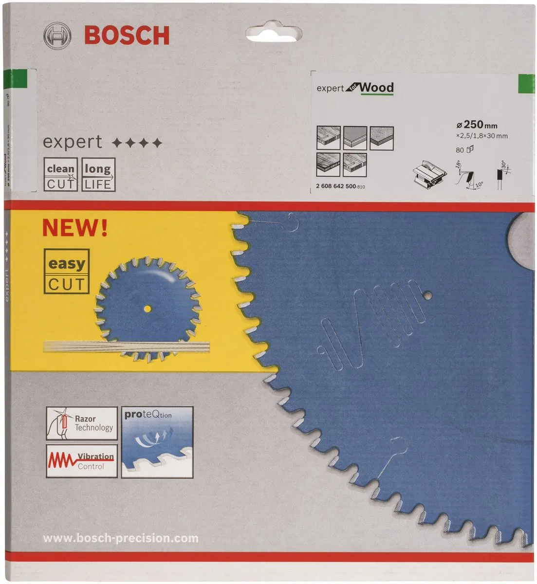 Bosch Expert for Wood Cirkelzaagblad 250mm - 80 Tanden