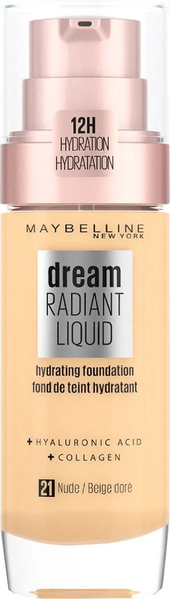 Maybelline New York Dream Radiant Liquid Foundation 21 Nude Beige