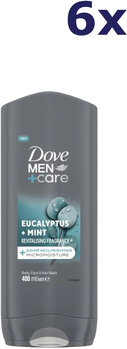 Dove Men+Care Eucalyptus + Mint Douchegel - 2400ml (6x400ml)
