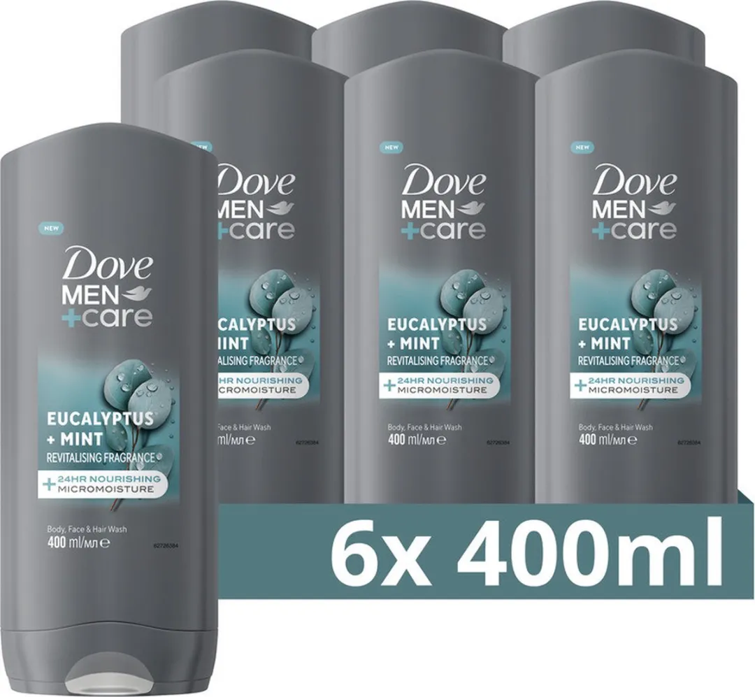 Dove Men+Care Eucalyptus + Mint Douchegel - 2400ml (6x400ml)