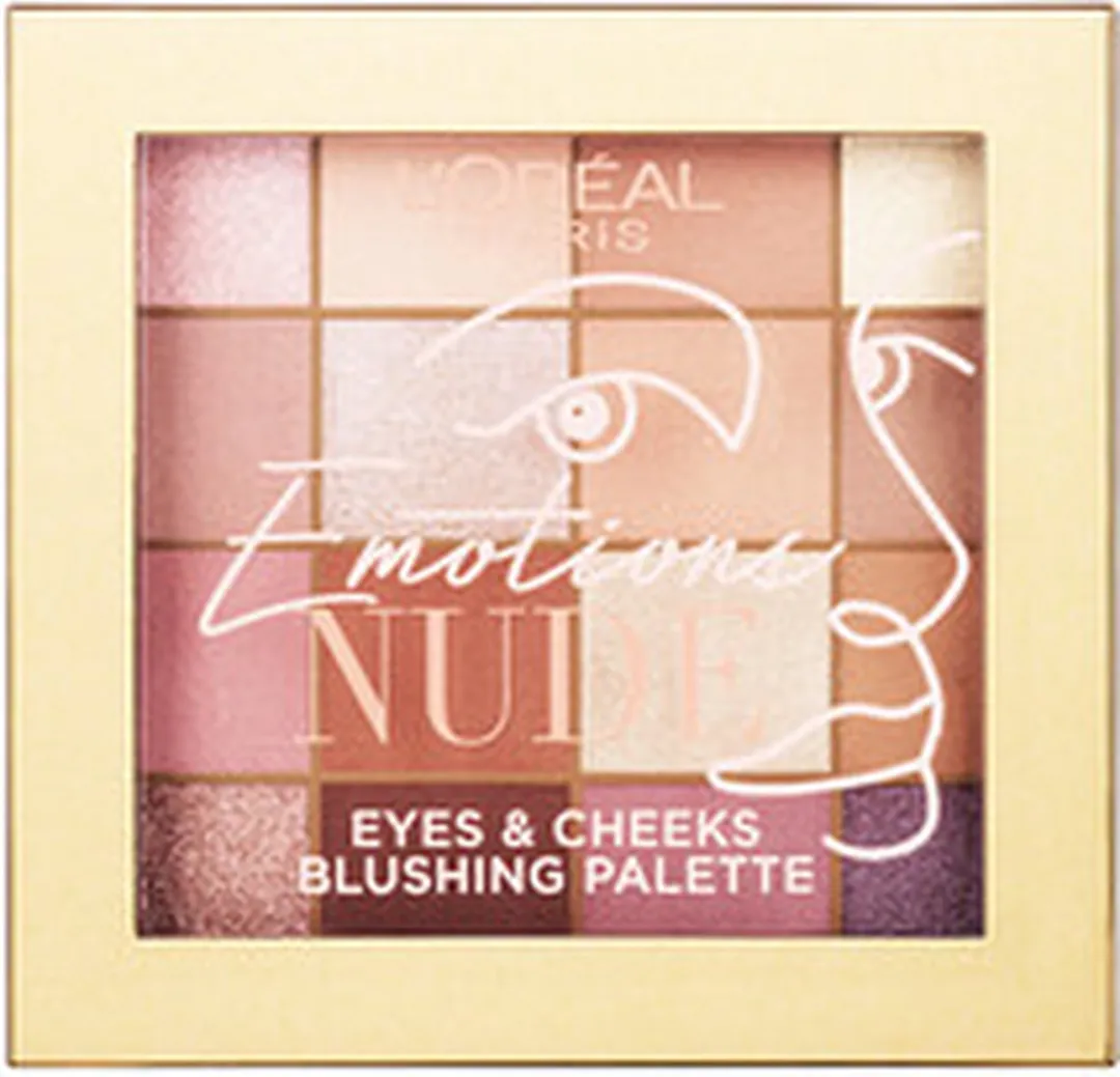 L'Oréal Paris Eyes & Cheeks Blushing Palette 01 Emotions Nude - 16 Kleuren