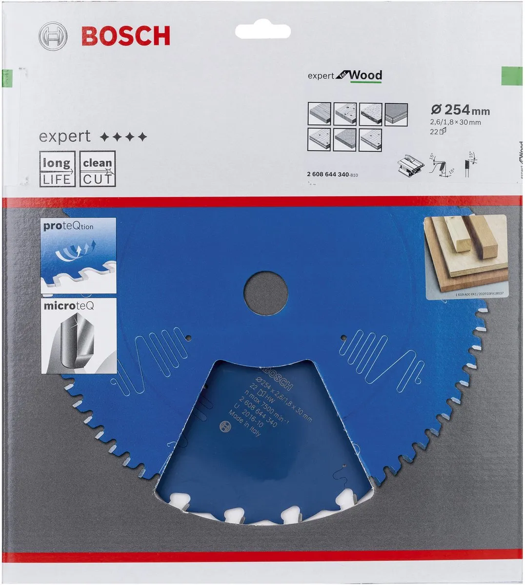 Bosch Blad Expert for Wood Zaagblad 254mm - 22 Tanden