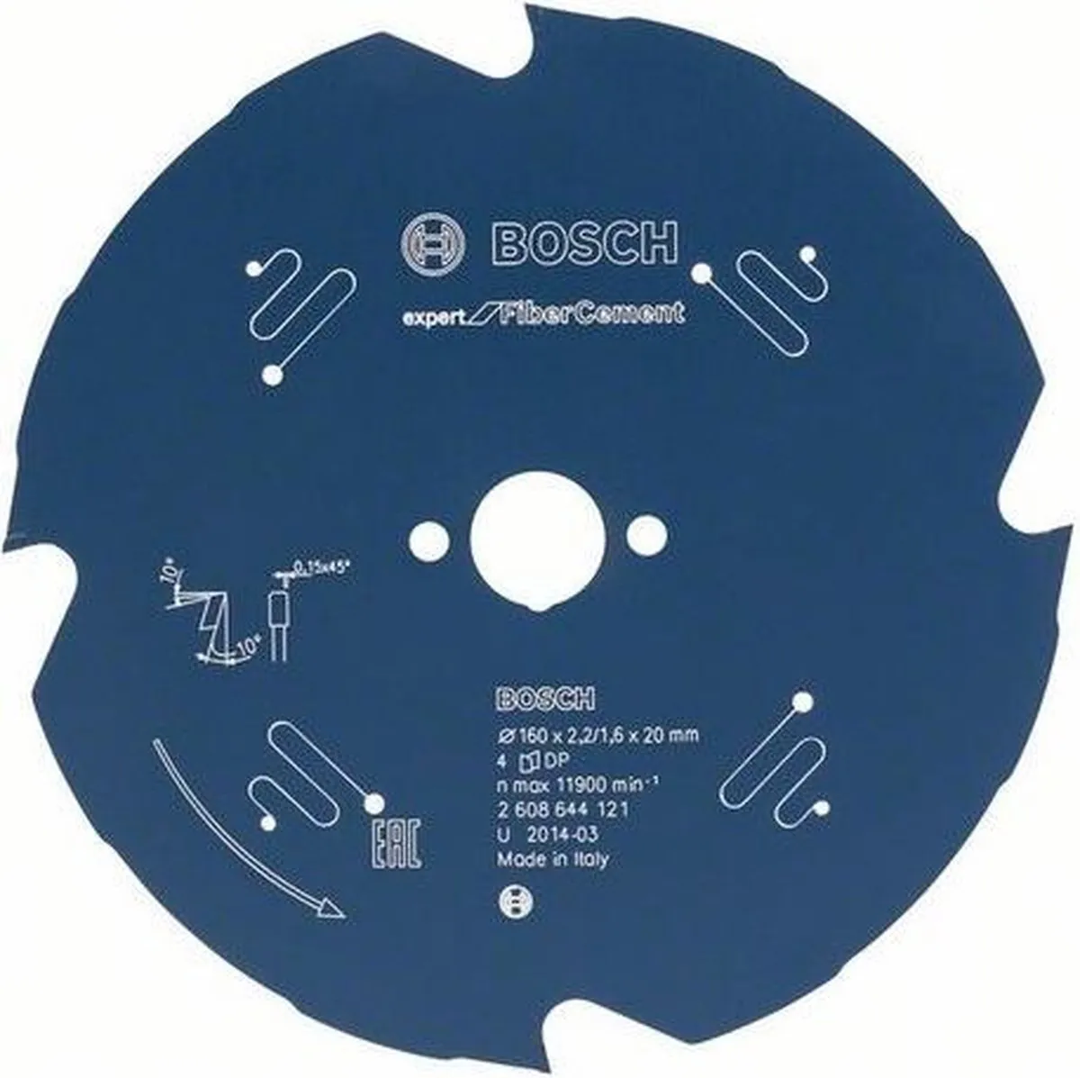 Bosch Blad Expert Fiber Cement 254mm - 6 Tanden - 30mm As