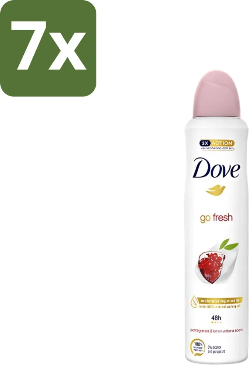 Dove Go Fresh Deodorant Spray Granaatappel - 1750ml (7x250ml)