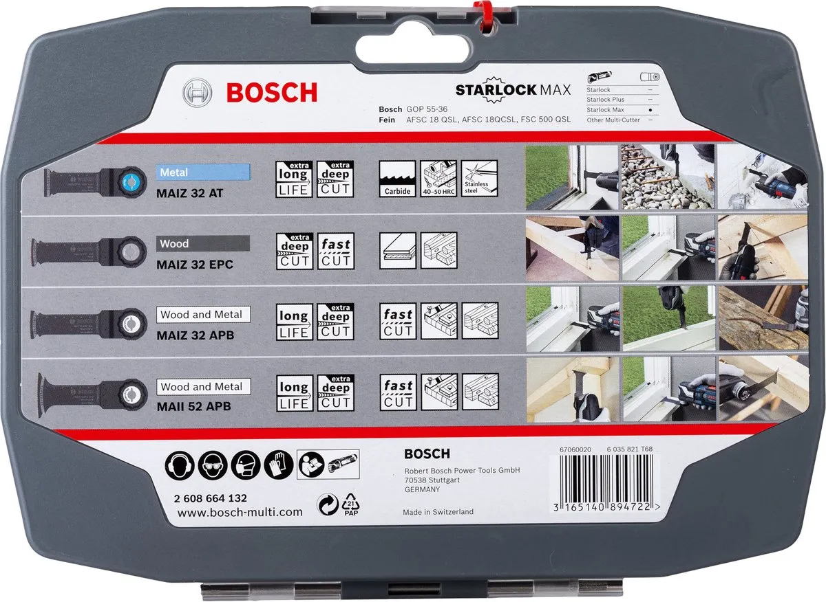 Bosch 2608664132 Starlock Multitool Zaagbladen Set - 4-delig