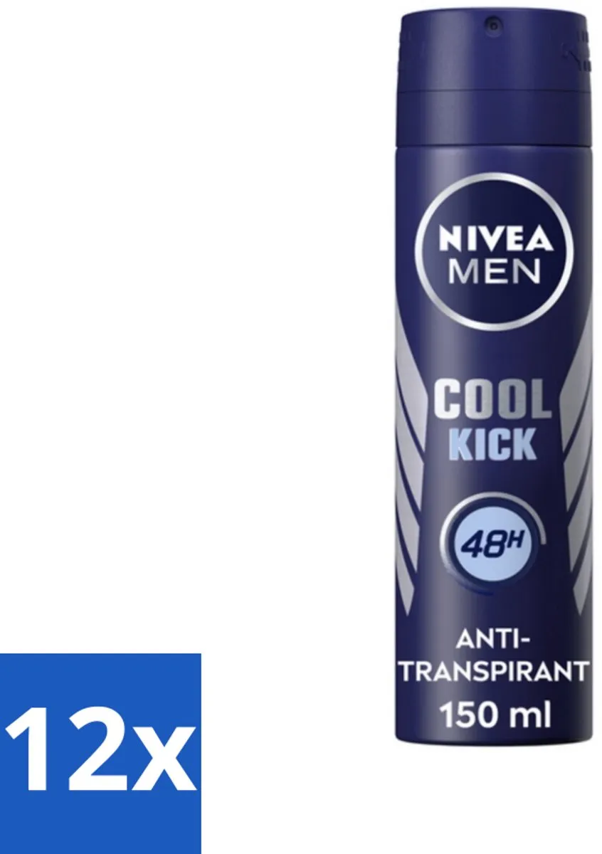NIVEA Men Deodorant Spray Cool Kick 150ml - 12 Stuks