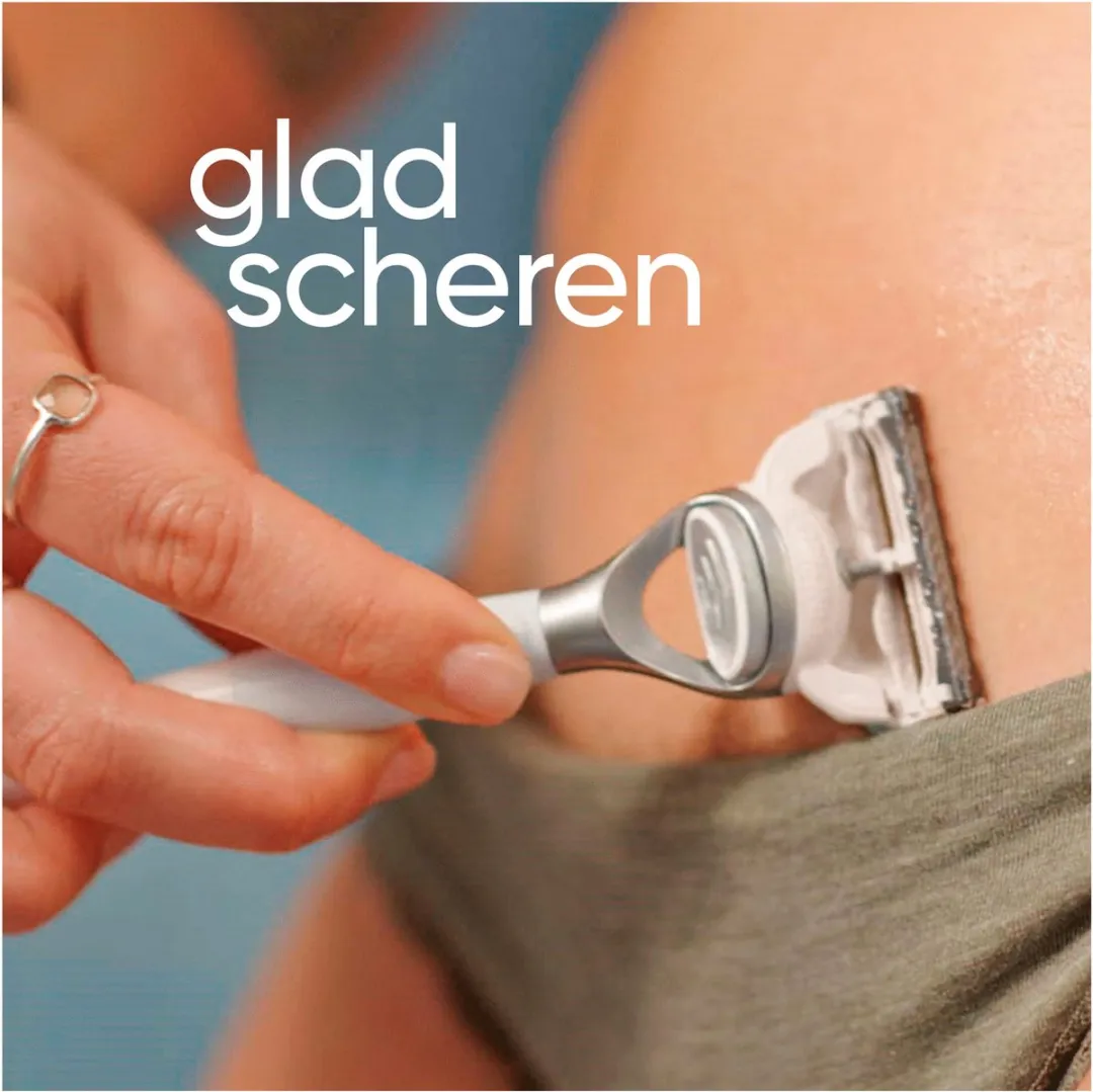 Gillette Venus Satin Care Scheermesjes - 4 Stuks - Blauw