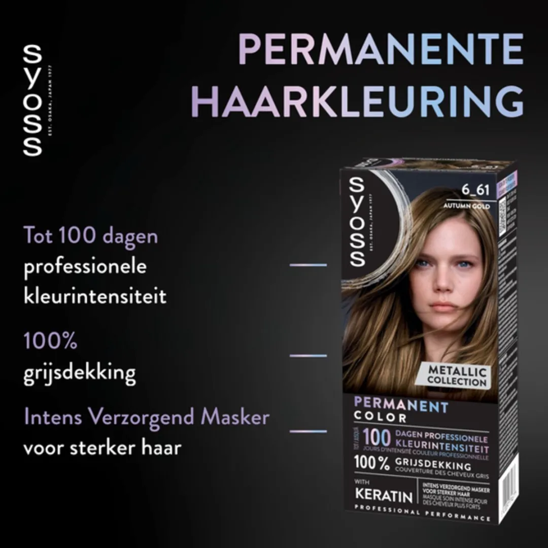 SYOSS Coloration 6-61 Autumn Gold Haarverf - 12 Stuks