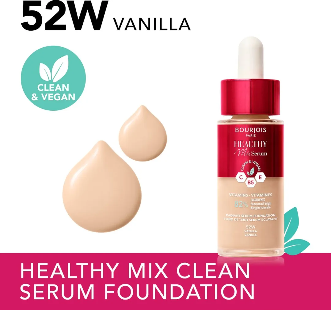 Bourjois Healthy Mix Serum Foundation 52W Vanilla - 30ml