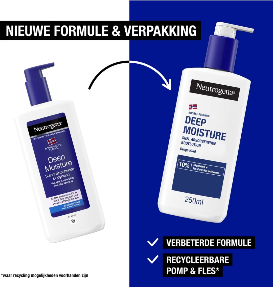 Neutrogena Noorse Formule Deep Moisture Bodylotion 250ml - 2 Stuks - afbeelding 6 van 6