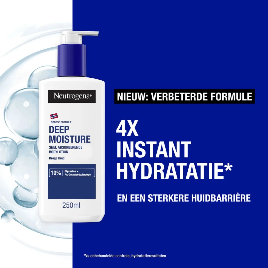Neutrogena Noorse Formule Deep Moisture - Bodylotion met 10% glycerine - 2 x 250ml