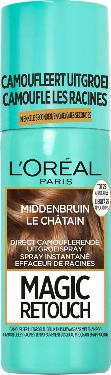 L'Oréal Paris Magic Retouch Middenbruin Uitgroeispray - 6x75ml - afbeelding 6 van 6