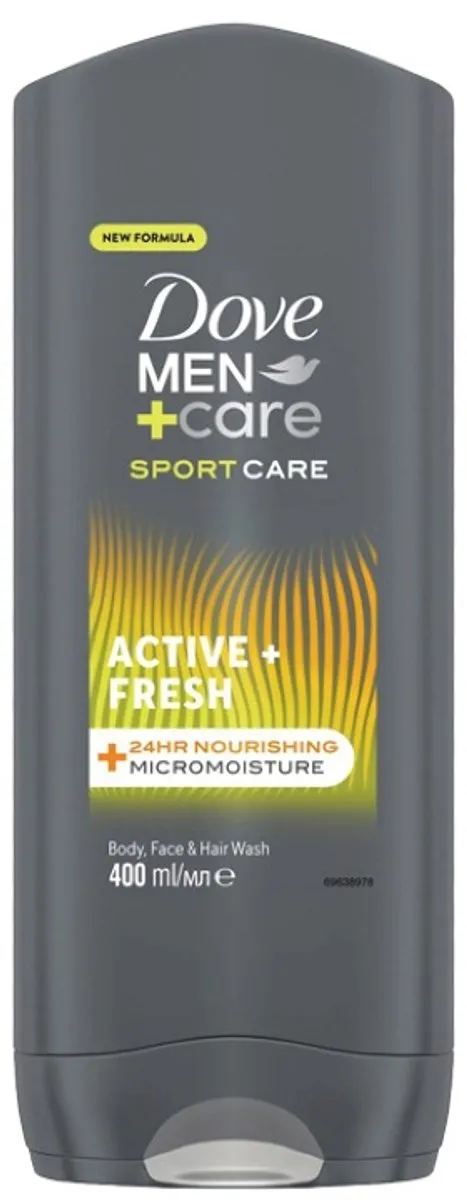 Dove Men+Care Active Fresh Body & Gezicht 2400ml - 6x400ml