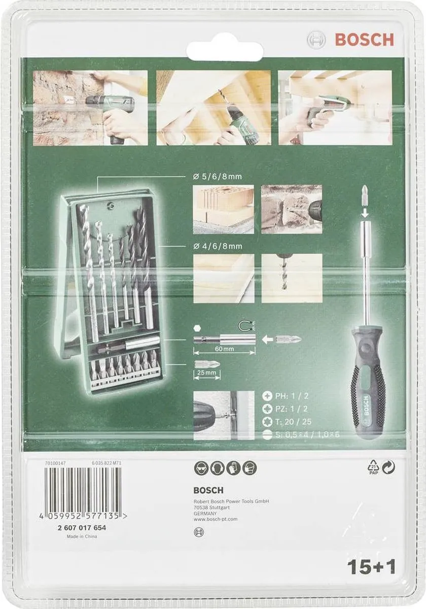 Bosch Mini X-Line Boor- en Bitassortiment 16-delig - 2607017654 - afbeelding 6 van 6