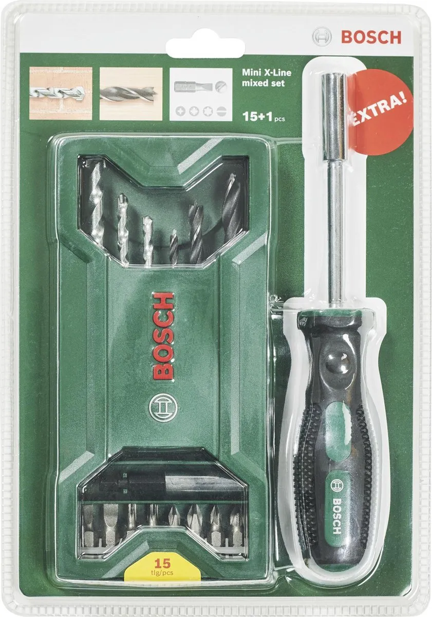 Bosch Mini X-Line Boor- en Bitassortiment 16-delig - 2607017654