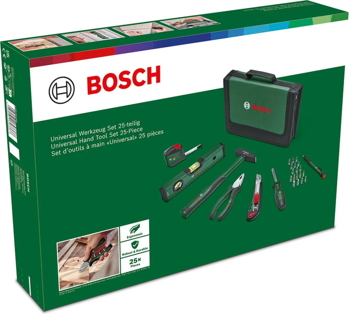 Bosch Universal Handgereedschapset 25-delig - Groen