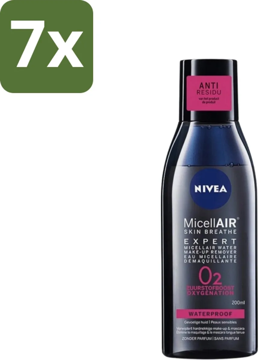 Nivea - Expert Make-up Remover - Micellair Water - Gezichtsreinigingsmiddel - 200 ml - Bulkverpakking - 7 stuks