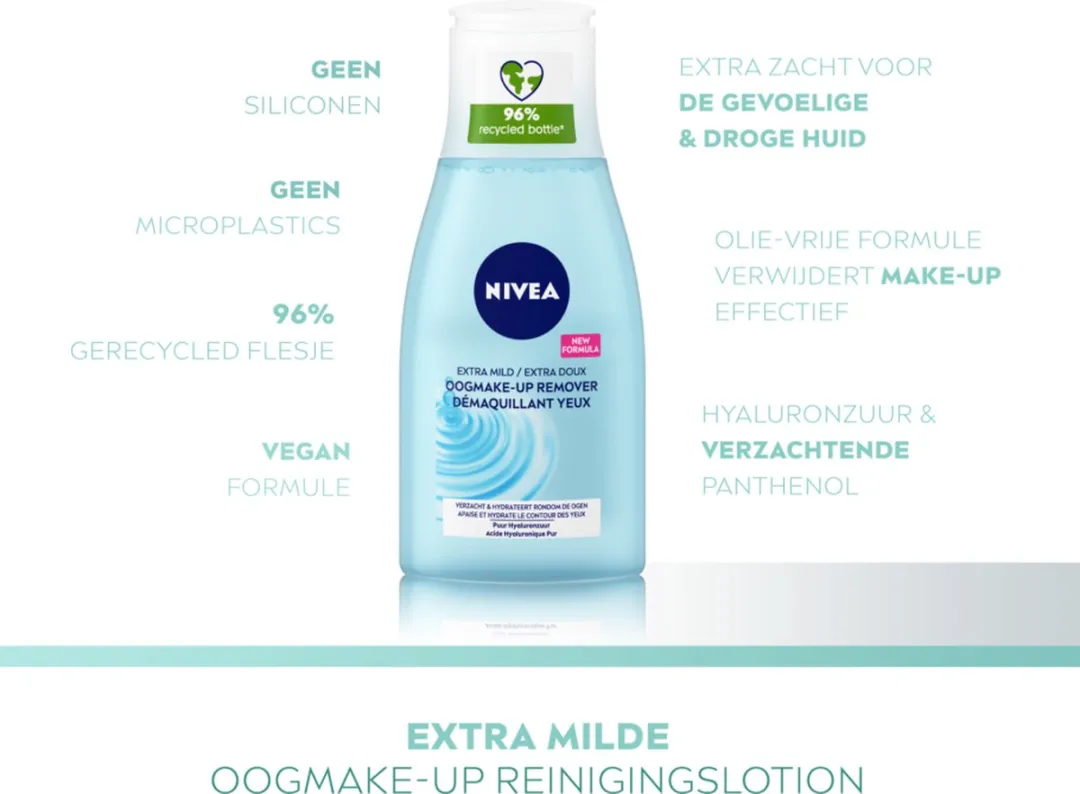 NIVEA Extra Milde Oogmake-remover 6x125ml