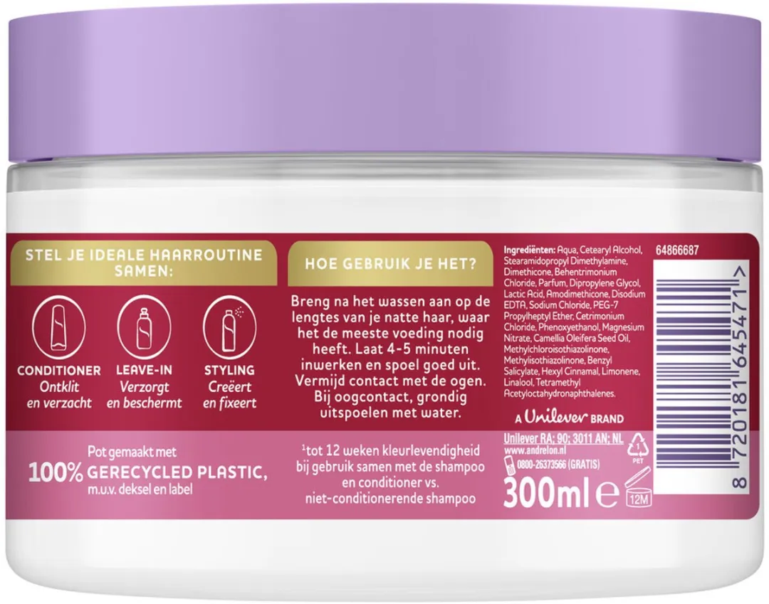Andrélon Levendige Kleur Crème Haarmasker 300ml