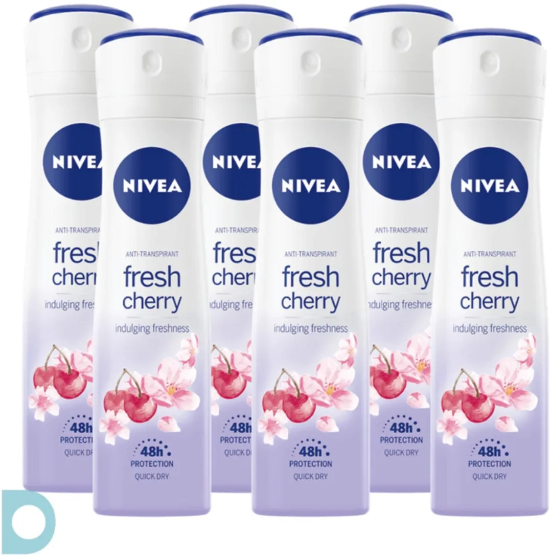 NIVEA Deospray Fresh Cherry 150ml - 6 Stuks