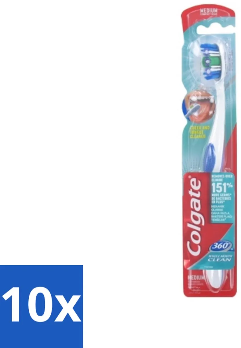 Colgate 360 Whole Mouth Clean Medium Tandenborstels