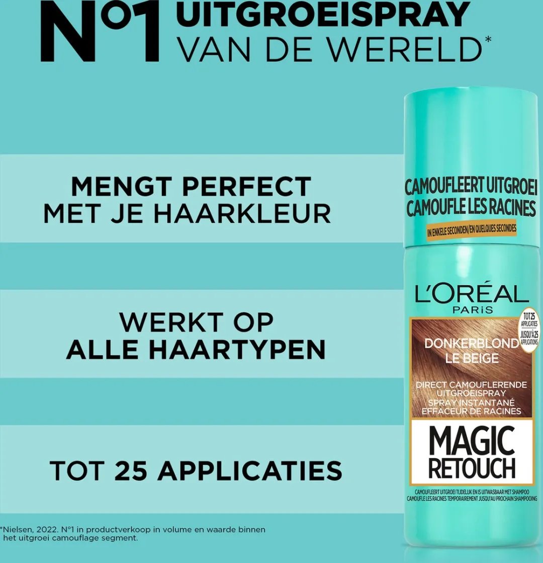 L'Oréal Paris Magic Retouch Donkerblond Uitgroeispray - 450ml