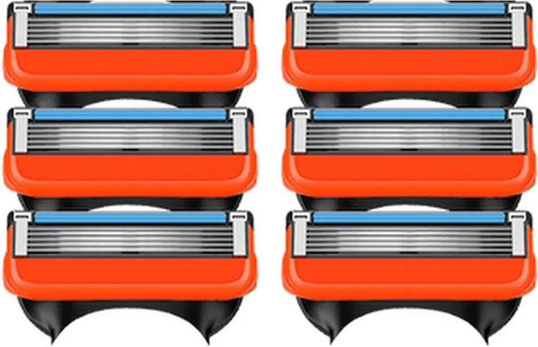 Gillette Fusion5 Scheermesjes 6 Stuks - Oranje/Zwart