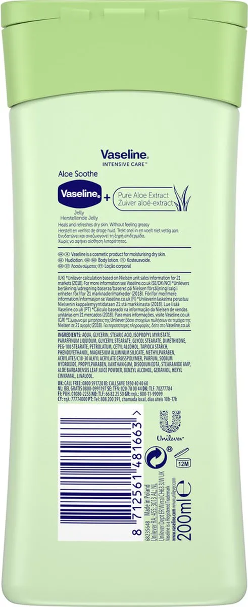 Vaseline Aloe Soothe Bodylotion 200ml
