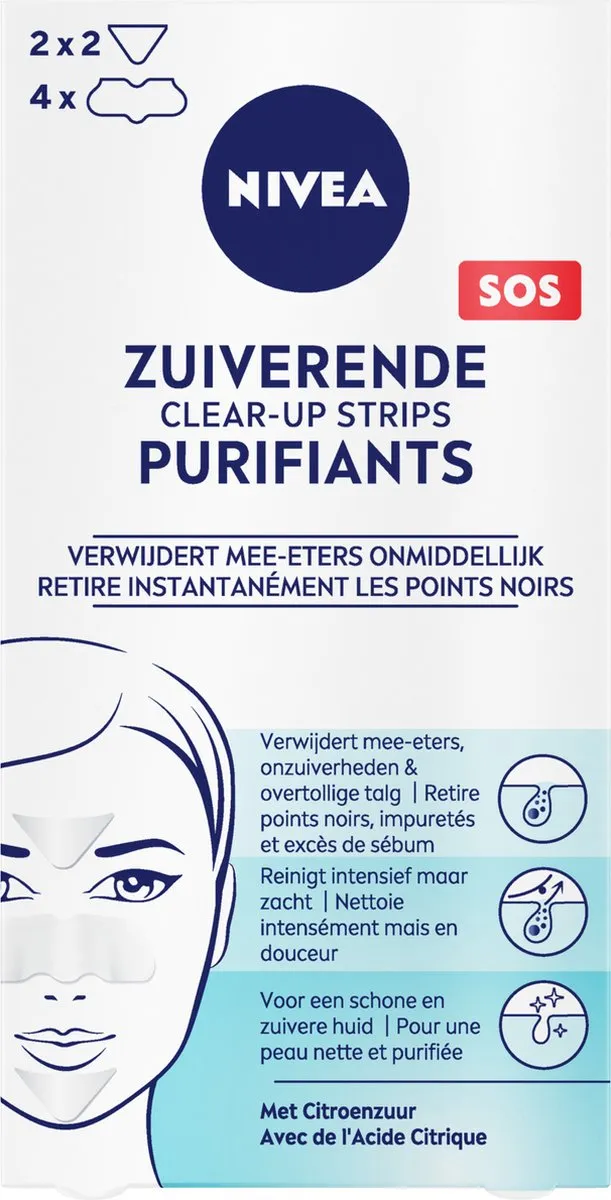 NIVEA Zuiverende Clear-up Strips Neusstrips - 24 Stuks