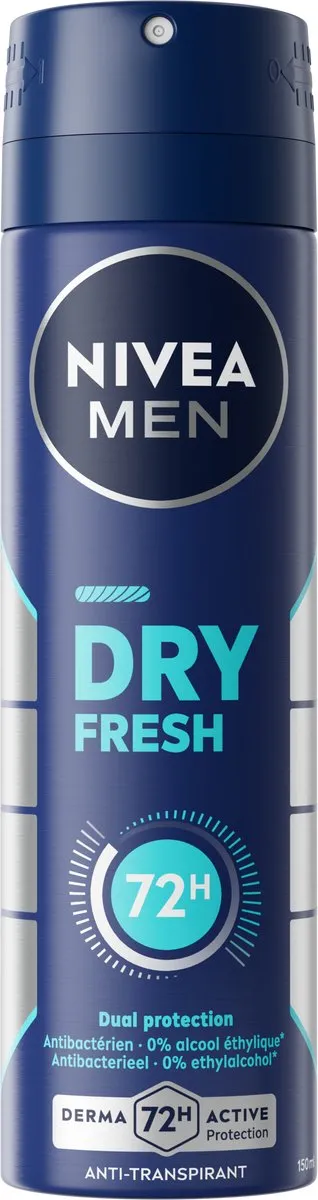 NIVEA MEN Dry Fresh Anti-Transpirant Spray 72u - 6x150ml - afbeelding 6 van 6
