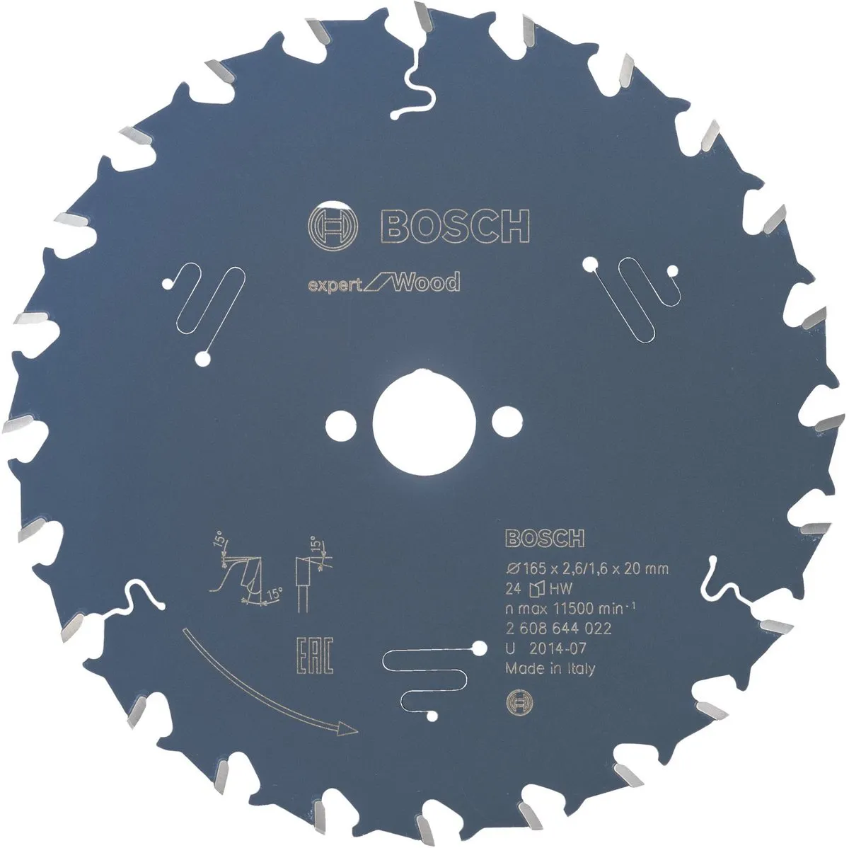 Bosch Professional Expert for Wood Cirkelzaagblad 165mm T24 - 24 Tanden